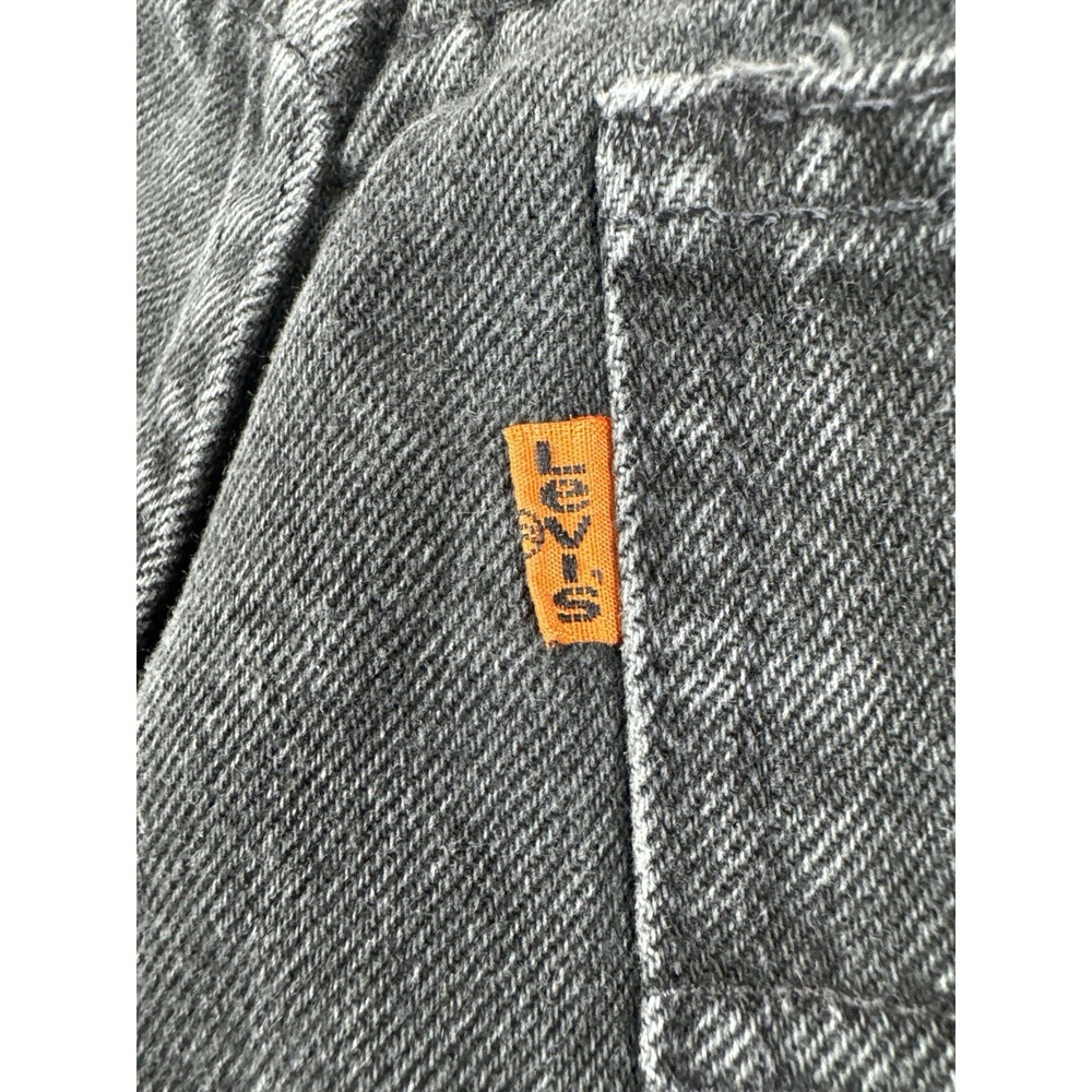 Vintage 90s Levi's 550 Student Relaxed Fit Black Jeans Orange Tab 28x30 - Picture 12 of 15